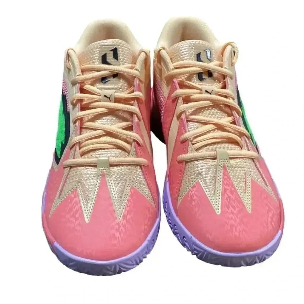 Puma Basketball Shoes Men 9 Orange Scoot Zero Georgia Peach Sneakers Lace Up NEW